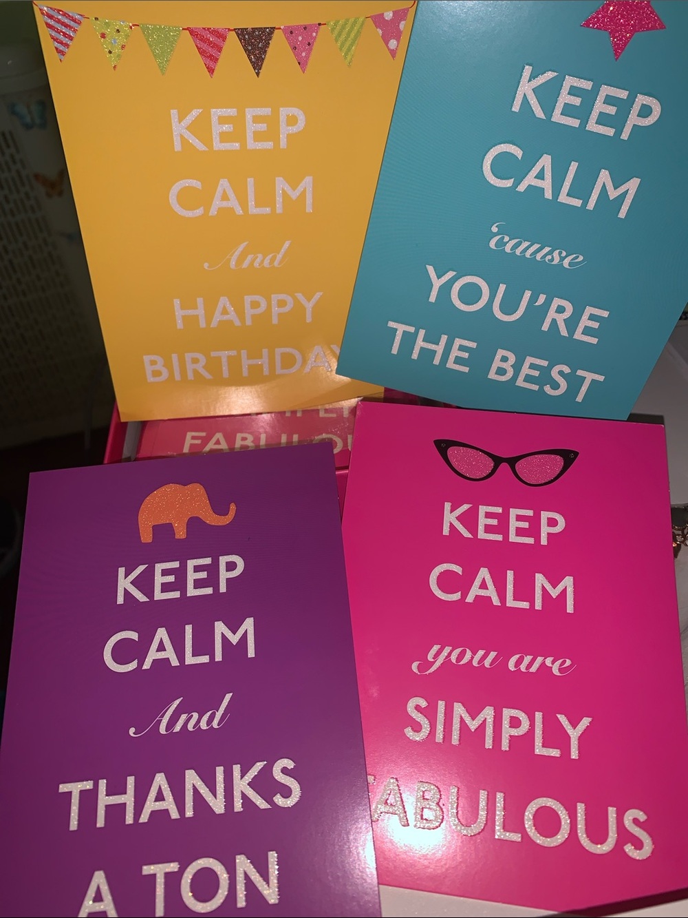 Graphique 'Keep Calm' Notecard Set of 20